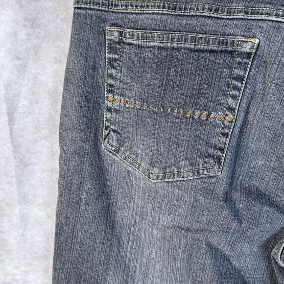 Y2K Gray GLO Flare Jeans Size 9 - Picture 4 of 9